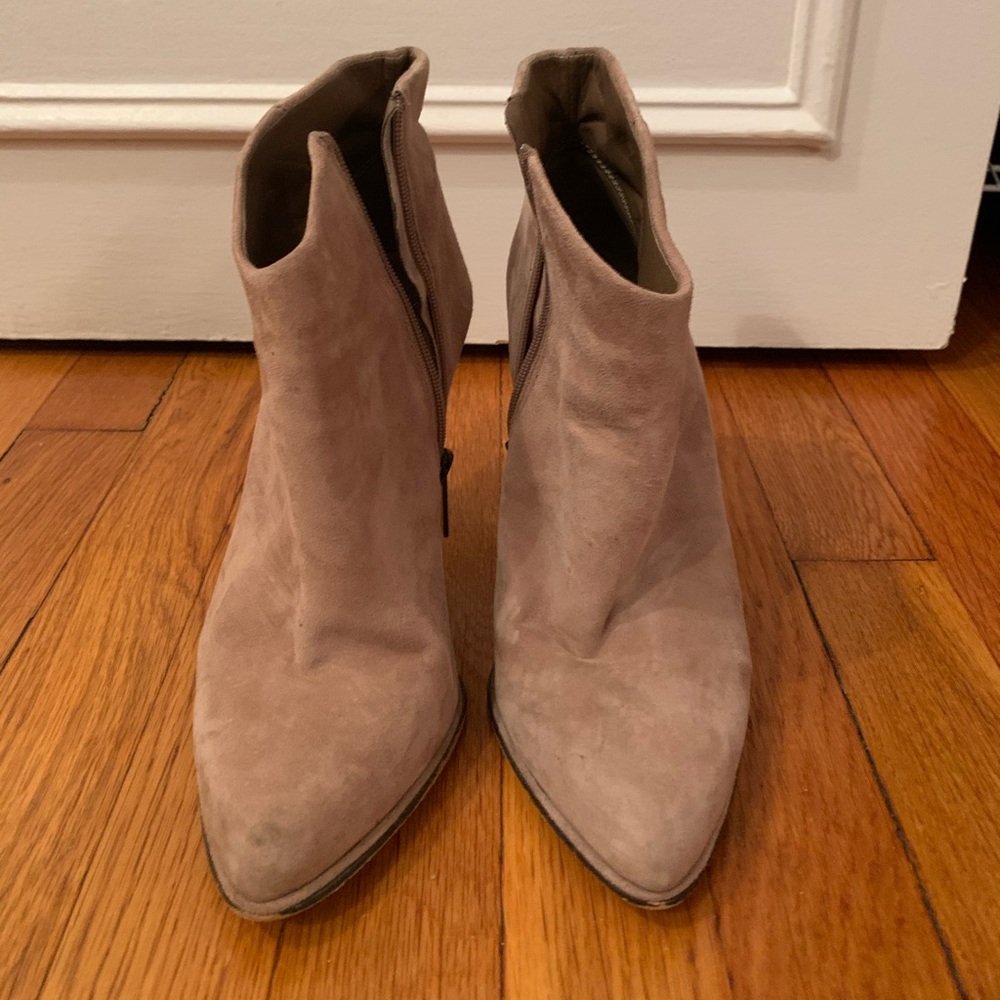 Vince Camuto Tan Suede High Heel Booties